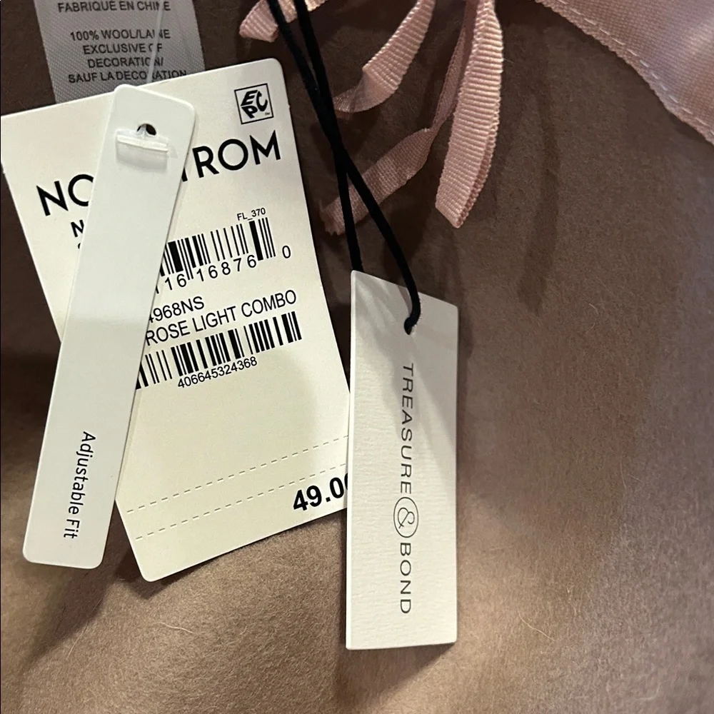 Treasure & Bond Soft Pink Fedora Hat NWT - Picture 5 of 5